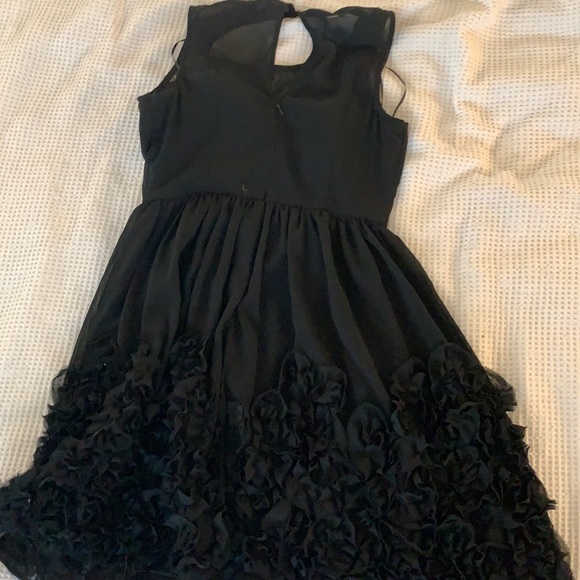 Black Dotti party/formal dress  black chiffon dress with built in bra cups - Picture 2 of 2